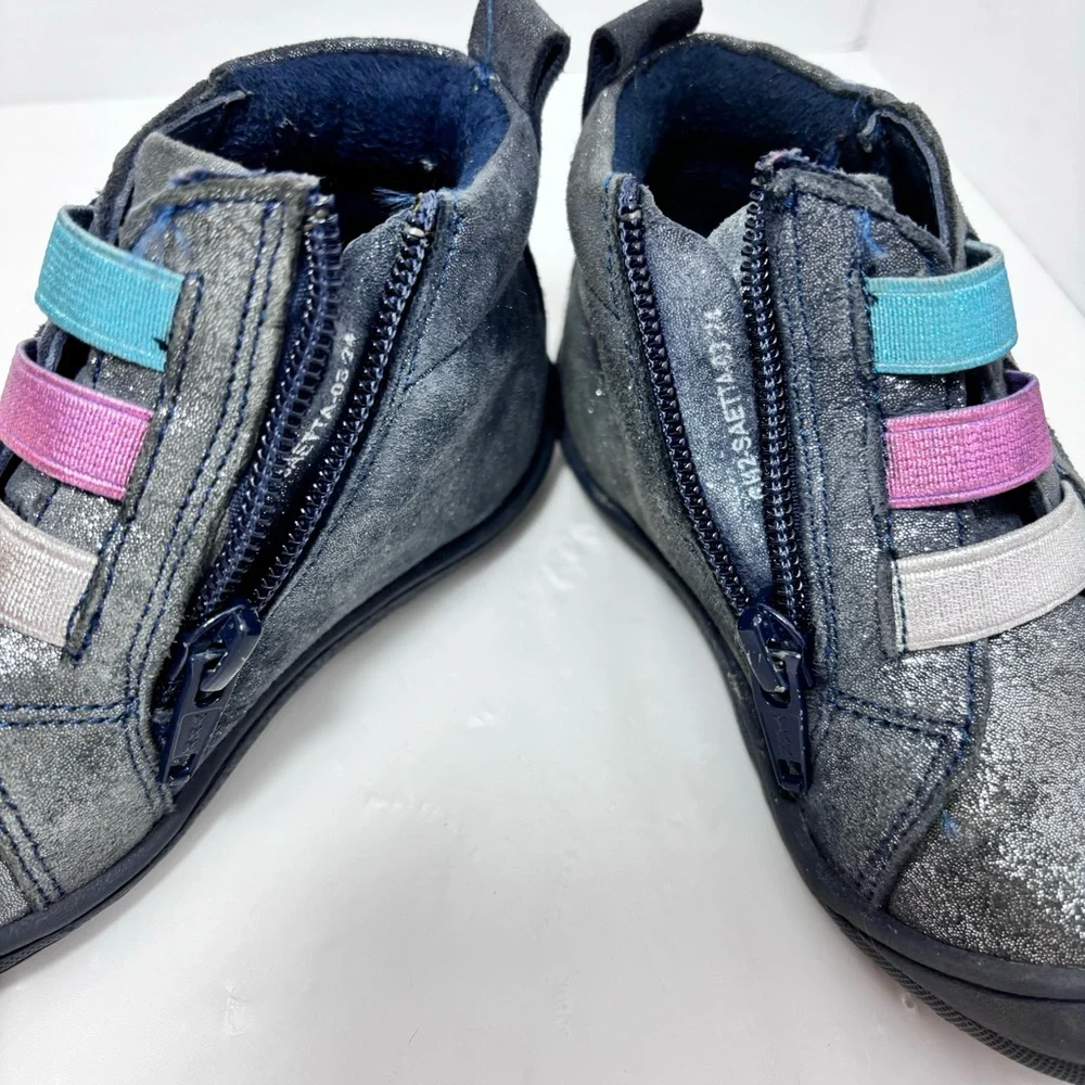 Lasocki Toddler Girls Glitter Ankle Boots w/ Heart Patch‎ Size 8